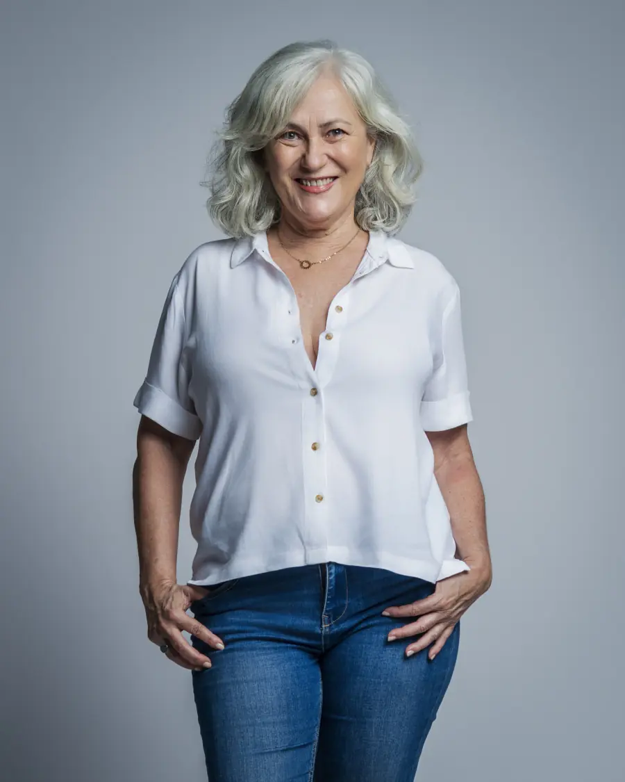 Pilar Blanco, actriz, en fotografía de book promocional
